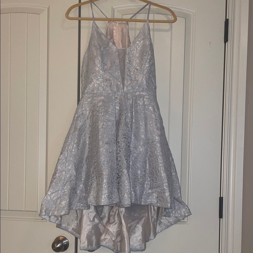 B Darlin Metallic Blend Dress